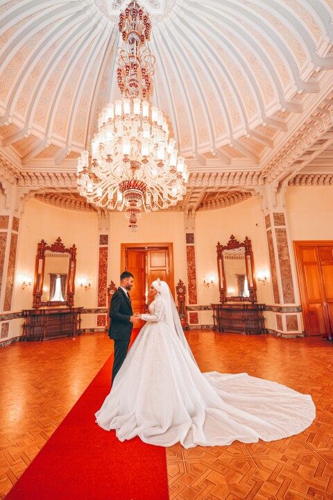 The elegant wedding ballroom